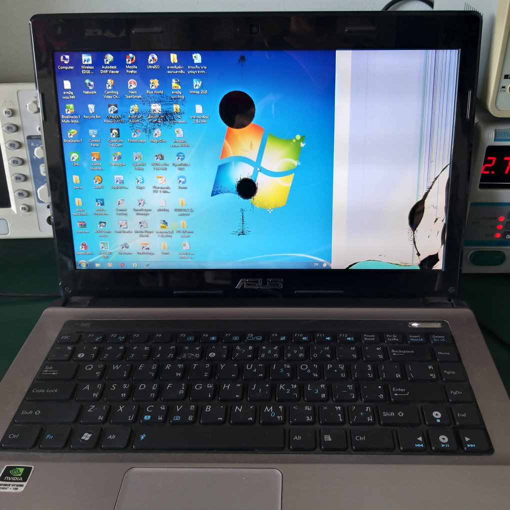 ASUS A43SJ จอแตก เปลี่ยนจอใหม่